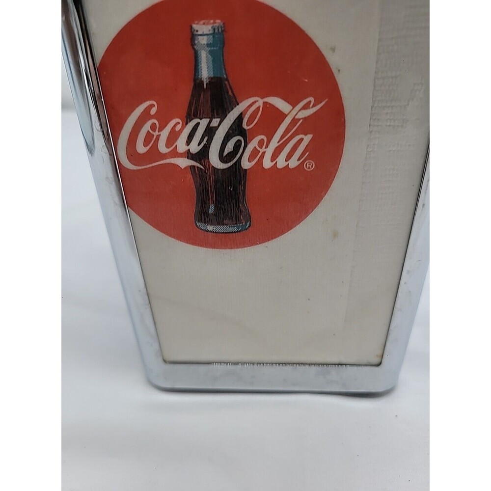 Vintage Coca Cola "Always Cool" 1994 napkin dispenser Polar Bear New But Read - Picture 8 of 16